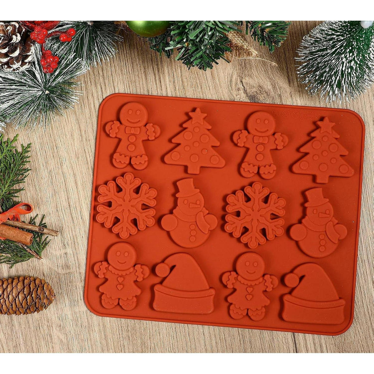 BACKFORM 2-teiliges Set Silikon Weihnachten - Transparent, Kunststoff