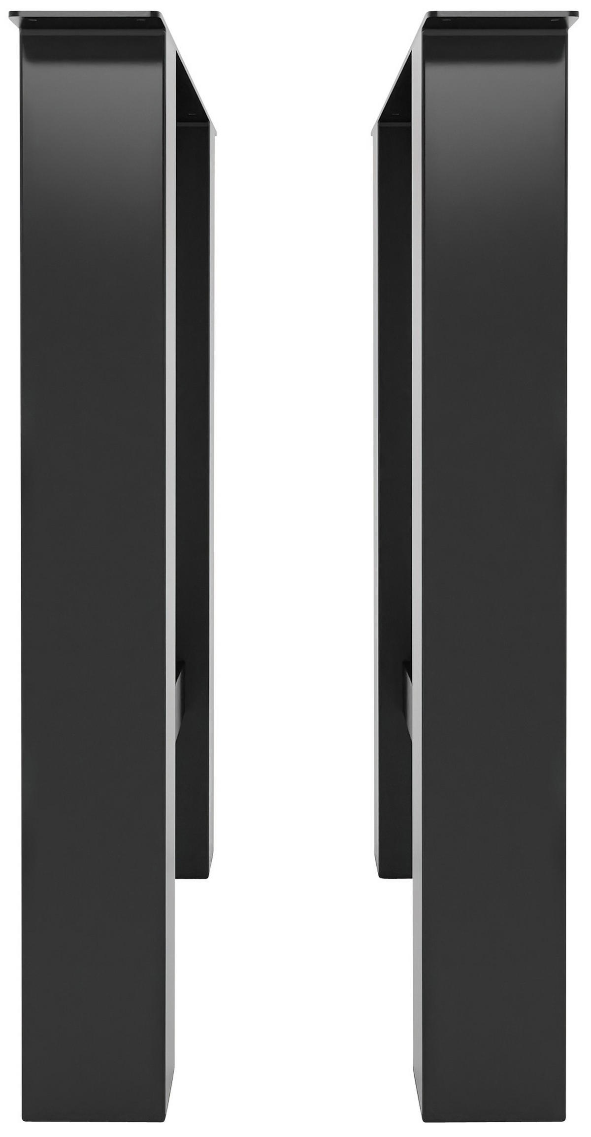 TISCHBEIN eckig 10/80/75 cm Metall schwarz - Schwarz, Metall (10/75/80cm) - CLP