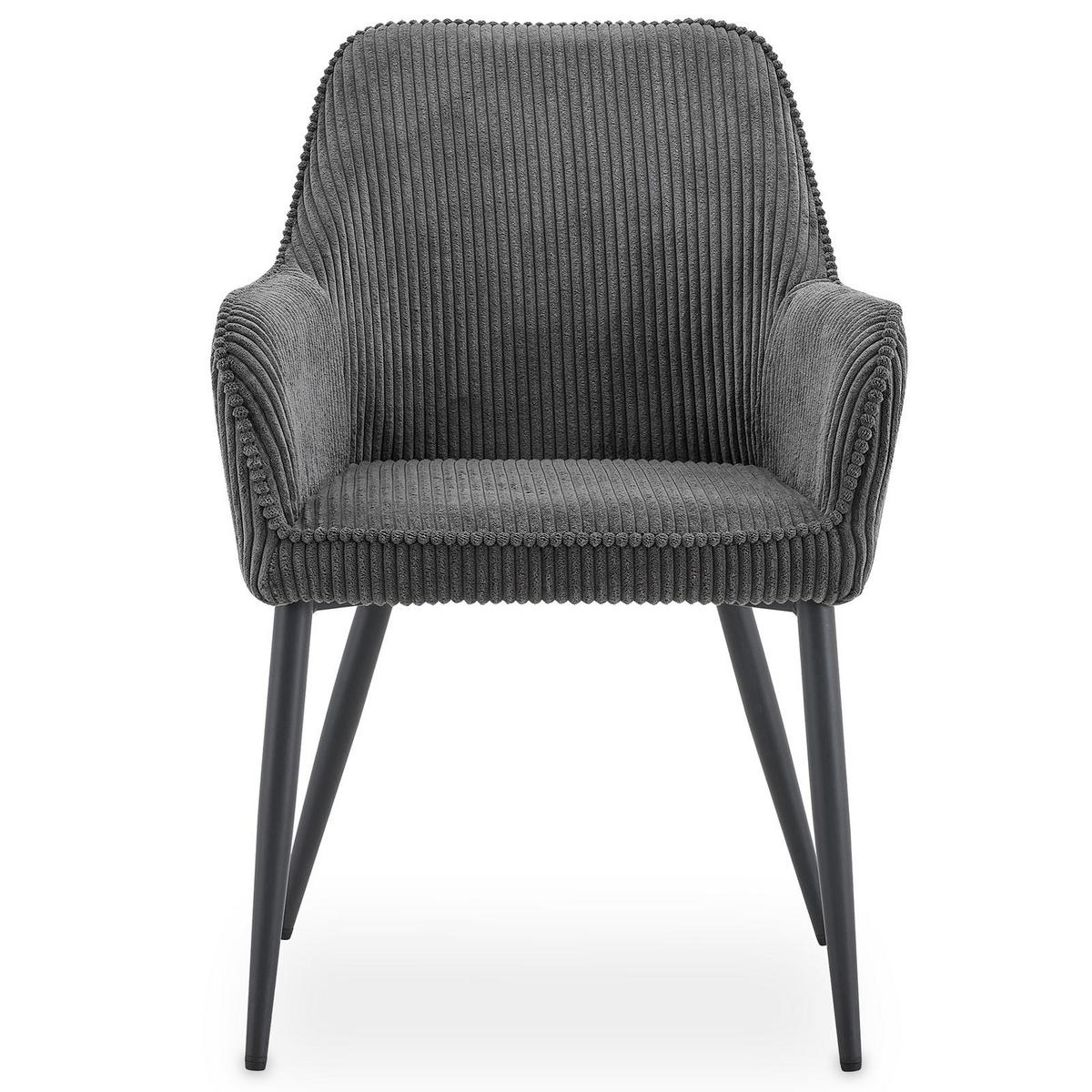 ESSZIMMERSTÜHLE VERONA 2er-Set grau - Grau, Textil (59/85/63cm) - IDIMEX