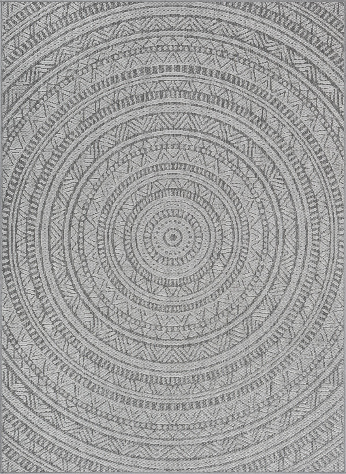 FLACHWEBTEPPICH Orientalisch BORNO Polypropylen Anthrazit 160 x 220 cm - Anthrazit, Textil (160/220cm) - KADIMA DESIGN