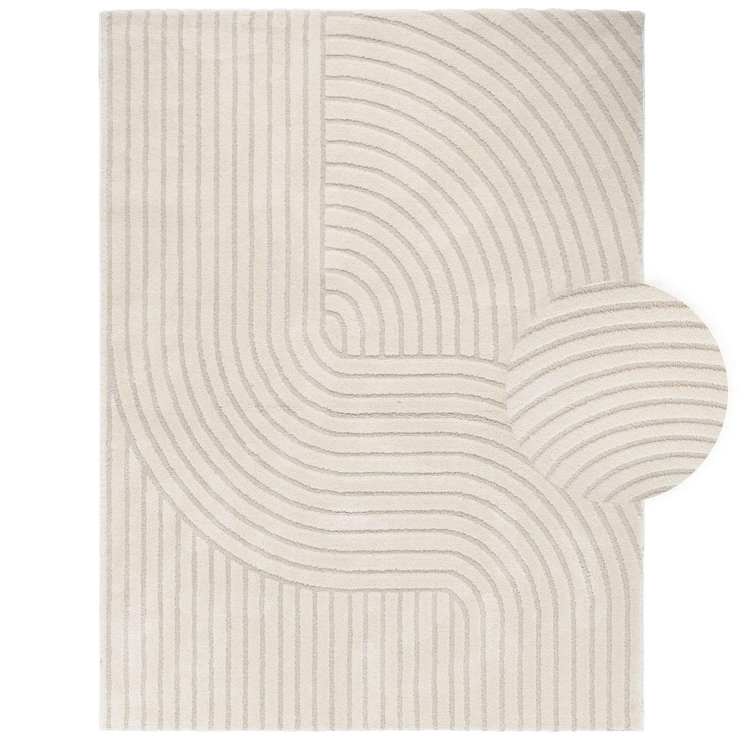 FLACHWEBETEPPICH Boho Creme 240 x 330 cm - Creme, Kunststoff (240/330cm) - TT Home