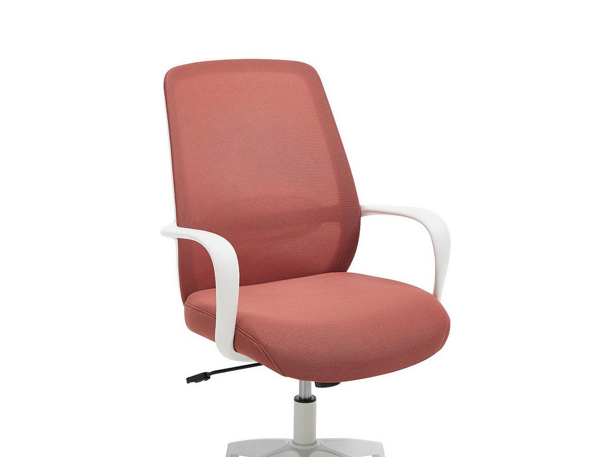 BÜROSTUHL ohne Armlehnen - 60.5 x 61.5 - stoff - terracotta, weiß Vatista - Weiß, Textil (60.5/103/61.5cm) - Vente-Unique