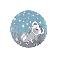 KINDERTEPPICH Anime 916 Blau 120 cm Rund - Blau, Textil (120/120cm) - carpet city