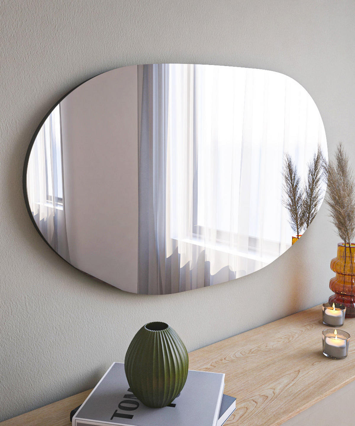 SPIEGEL Vanomi 52x89cm - Transparent, Holzwerkstoff (52/89/3.5cm) - moebel17