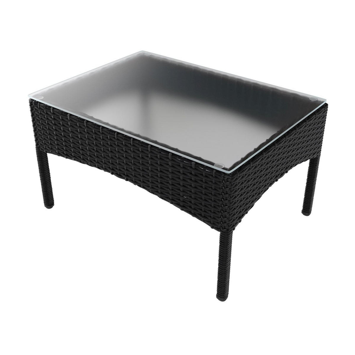 GARTENSET Fort Myers schwarz / dunkelgrau inkl. Abdeckung - Dunkelgrau/Schwarz, Kunststoff/Metall - Juskys