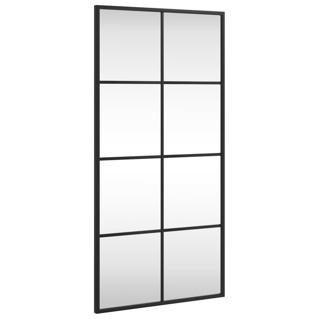 WANDSPIEGEL Schwarz 40x80 cm Rechteckig Eisen - Schwarz, Metall (40/80/80cm) - furnicato