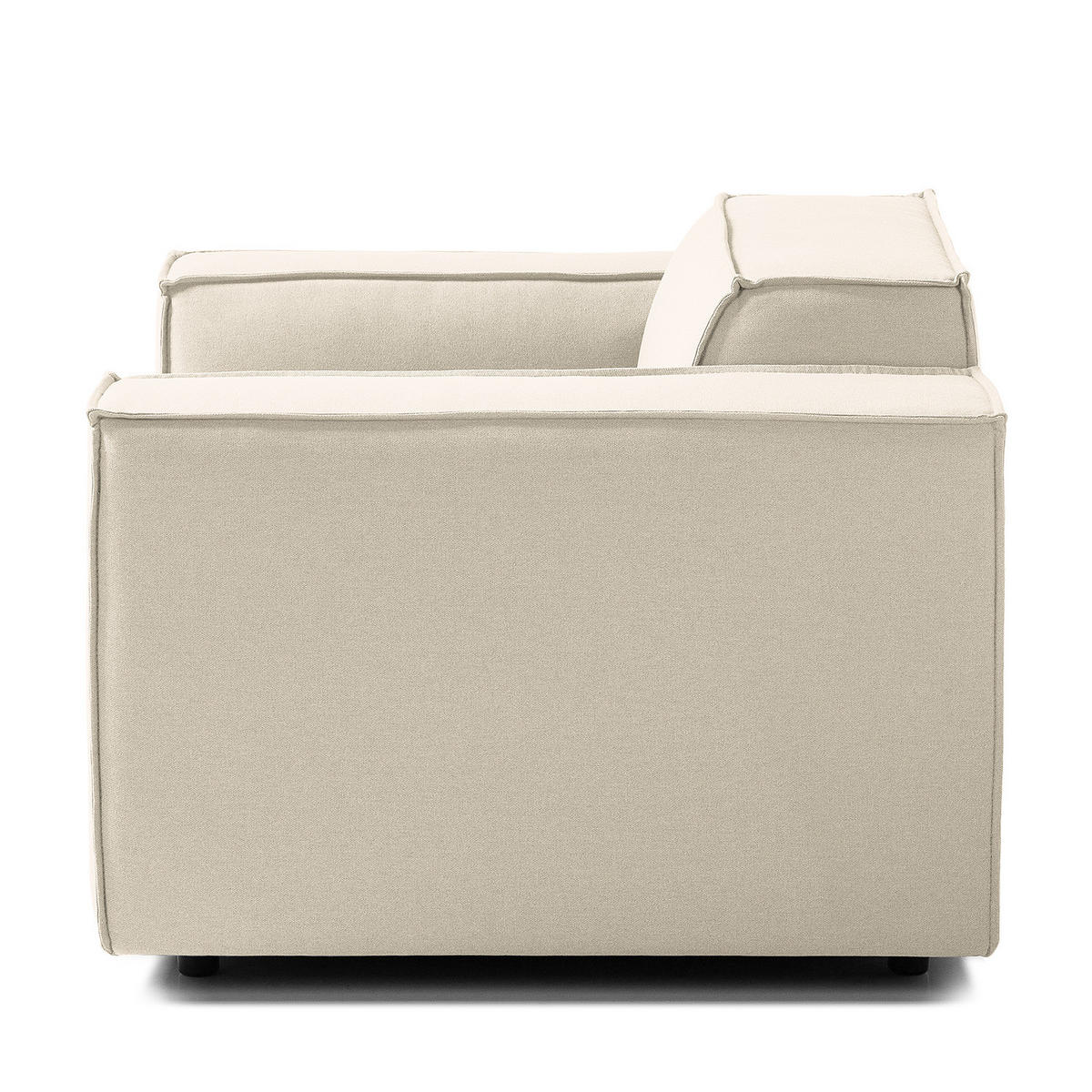 SESSEL - Schwarz/Weiß, Kunststoff/Textil (120/70/96cm) - home24