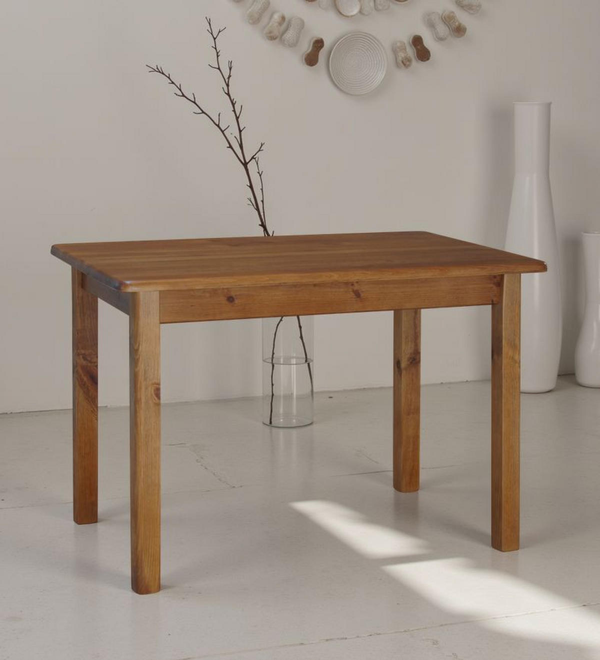 KÜCHENTISCH Kiefernholz , 90 x 60cm, Farbe Nuss - Walnussfarben, Holz (60/90/75cm)