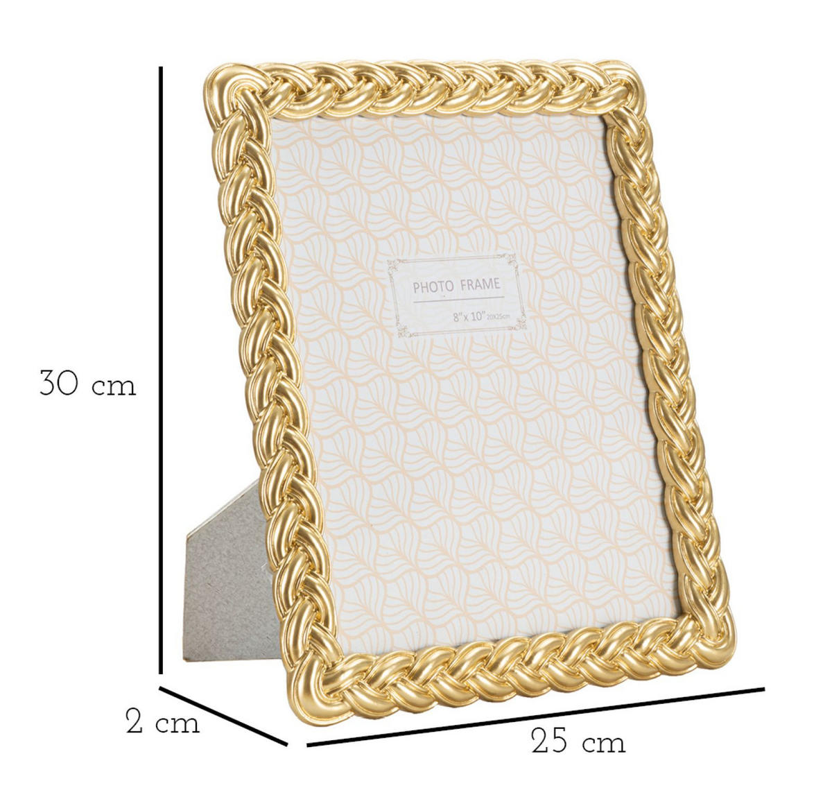 RAHMEN Oval Stuckatur 25/30 cm - Goldfarben, Kunststoff (25/30/2cm) - Mauro Ferretti