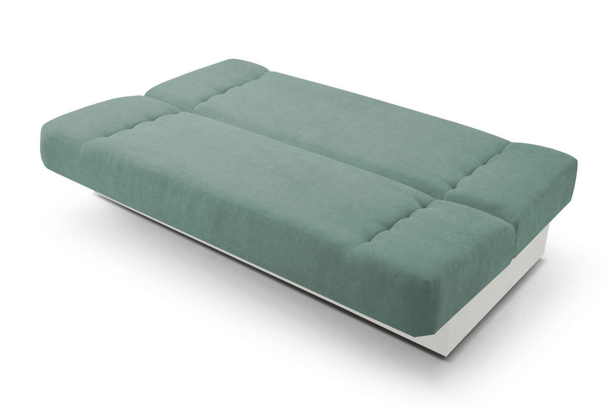 SCHLAFSOFA - Cyprus (Mint + Weiß) - Blau, Holz (192/85/92cm) - Möblo