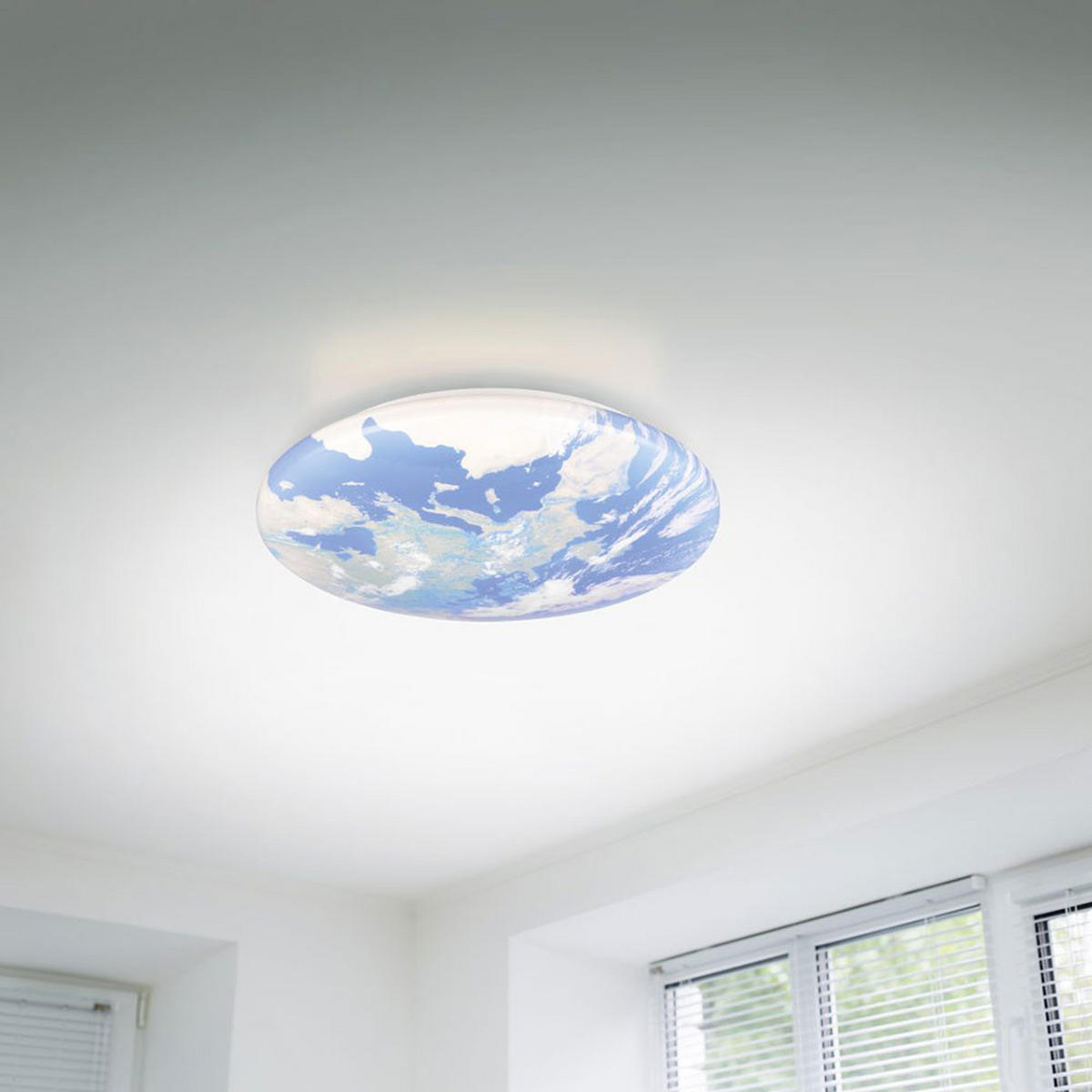 LED KINDERDECKENLEUCHTE Weltkugel Bunt Metall - Multicolor, Metall (37/37/8cm) - Trio Leuchten