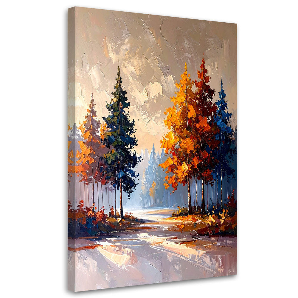 LEINWANDBILD Landschaften 80x120cm - Grau, Textil (80/120cm) - Feeby