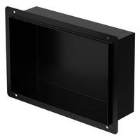 DUSCHNISCHE Schwarz 30/20 cm - Schwarz, Metall (24/10/34cm) - LuxeBath