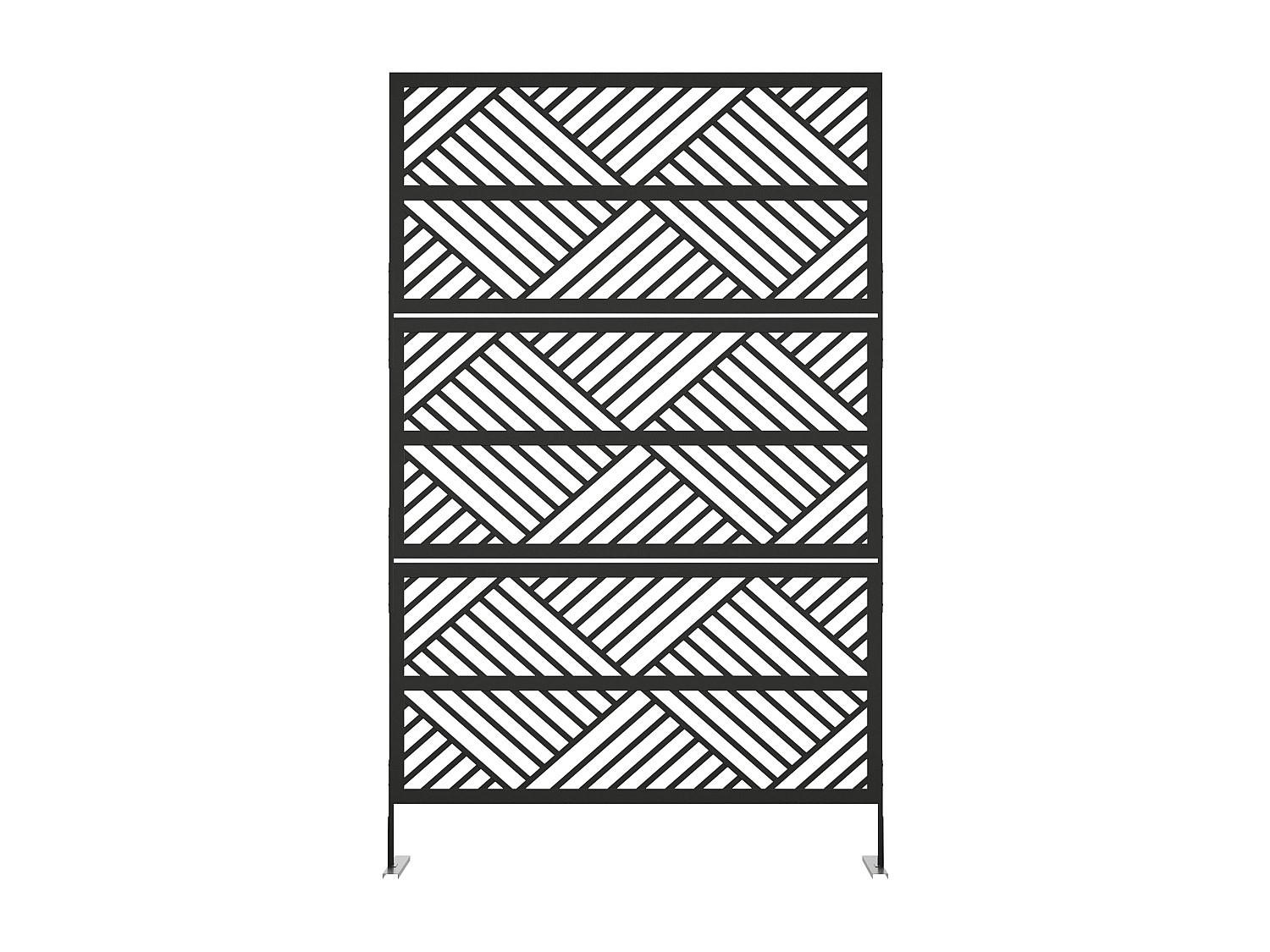 ZAUN & Palisaden - 117 cm x 2.5 cm - Metall - Schwarz MONDRILI - Schwarz, Metall (117/190cm) - Vente-Unique