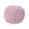 STRICK-POUF rosa, 40/40/35 cm - Rosa, Textil (40/35/40cm) - Homescapes