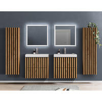 BADMÖBEL-SET 6-TLG. Lucca-107 - Braun, Holzwerkstoff (250/200/46cm) - Lomado