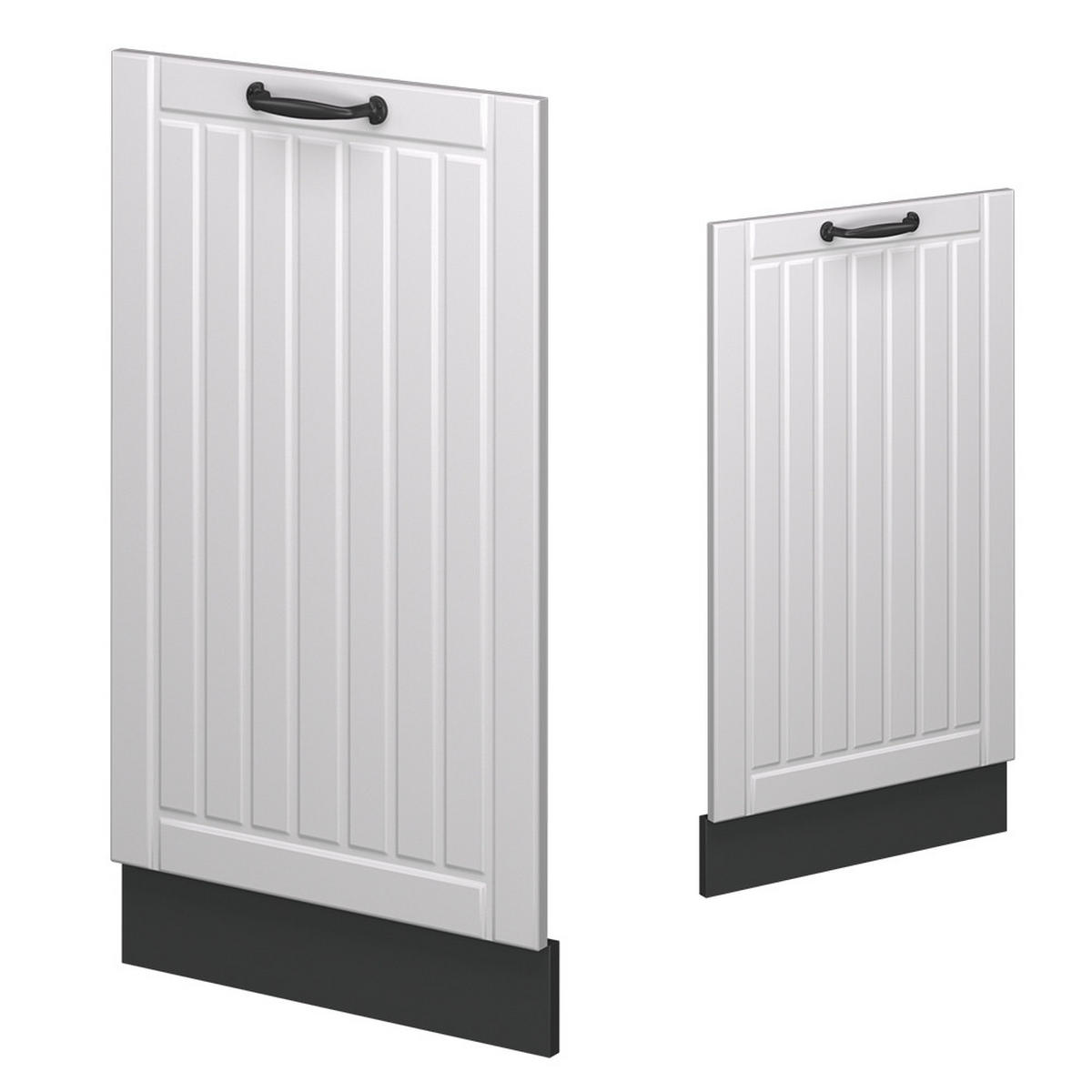 GESCHIRRSPÜLBLENDE Fame-Line Weiß Landhaus 45 cm , AP Anthrazit - Anthrazit/Weiß, Holzwerkstoff (45/81.8/1.6cm) - Vicco