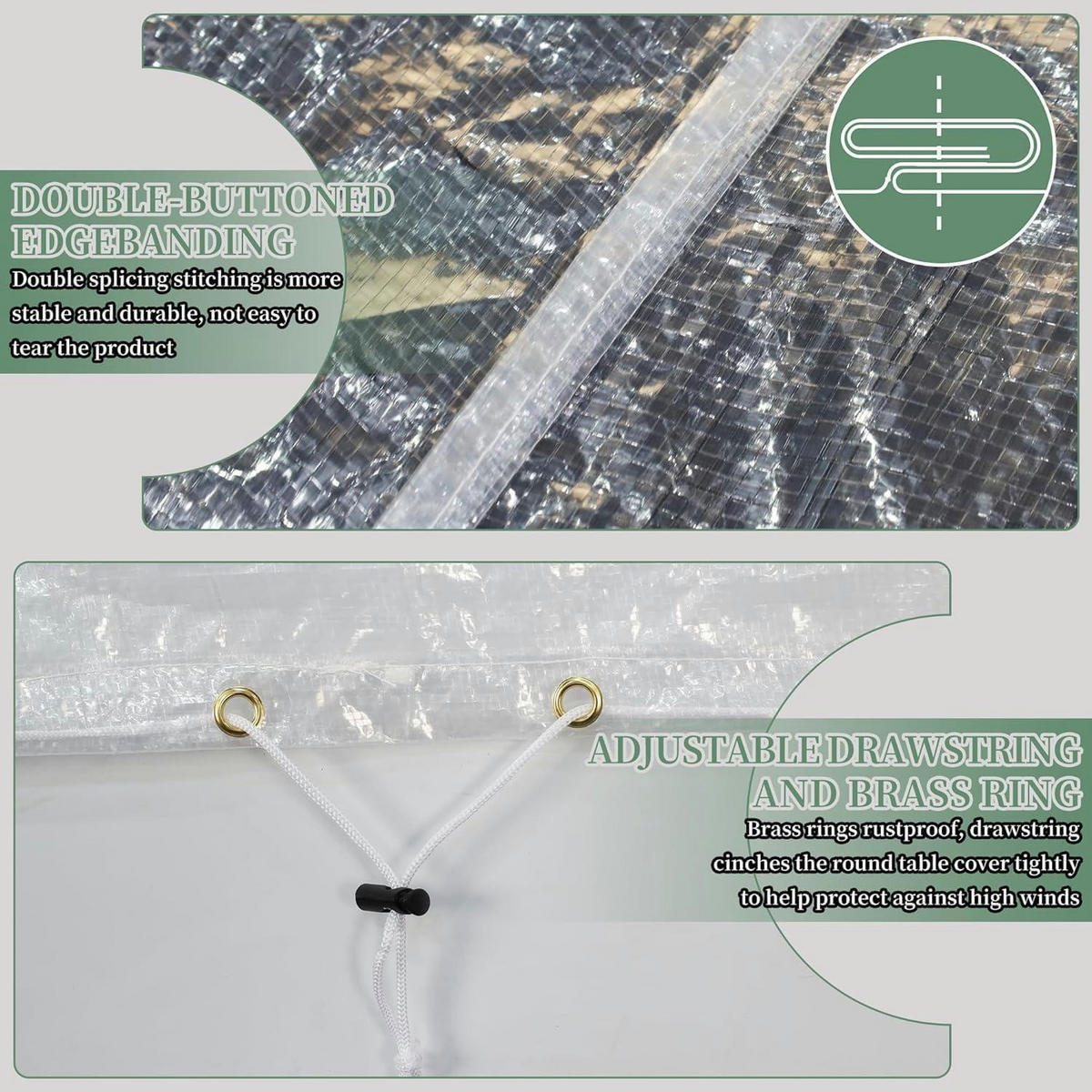 ABDECKHAUBE für Gartenmöbel 250 x 210 x 90 cm - Transparent, Kunststoff (250/90/210cm)