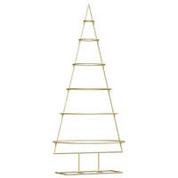 WEIHNACHTSBAUM Metall Gold 148 Cm Pulverbeschichteter Stahl - Goldfarben, Metall (148cm) - vidaXL