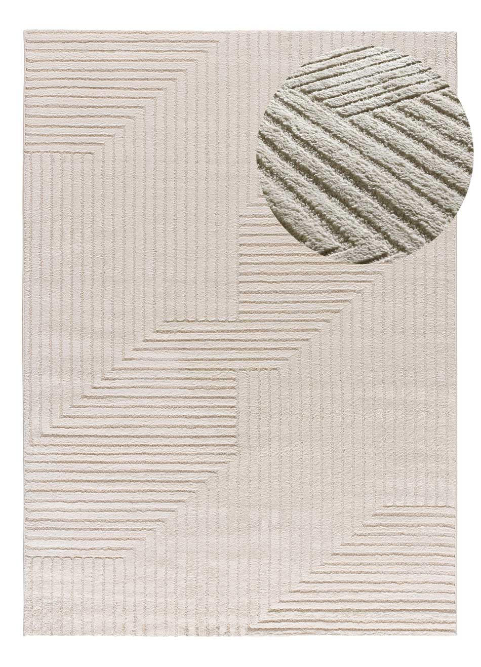 WEBTEPPICH Creme Verona 120/170 cm - Creme, Naturmaterialien/Textil (120/170cm) - Atticgo