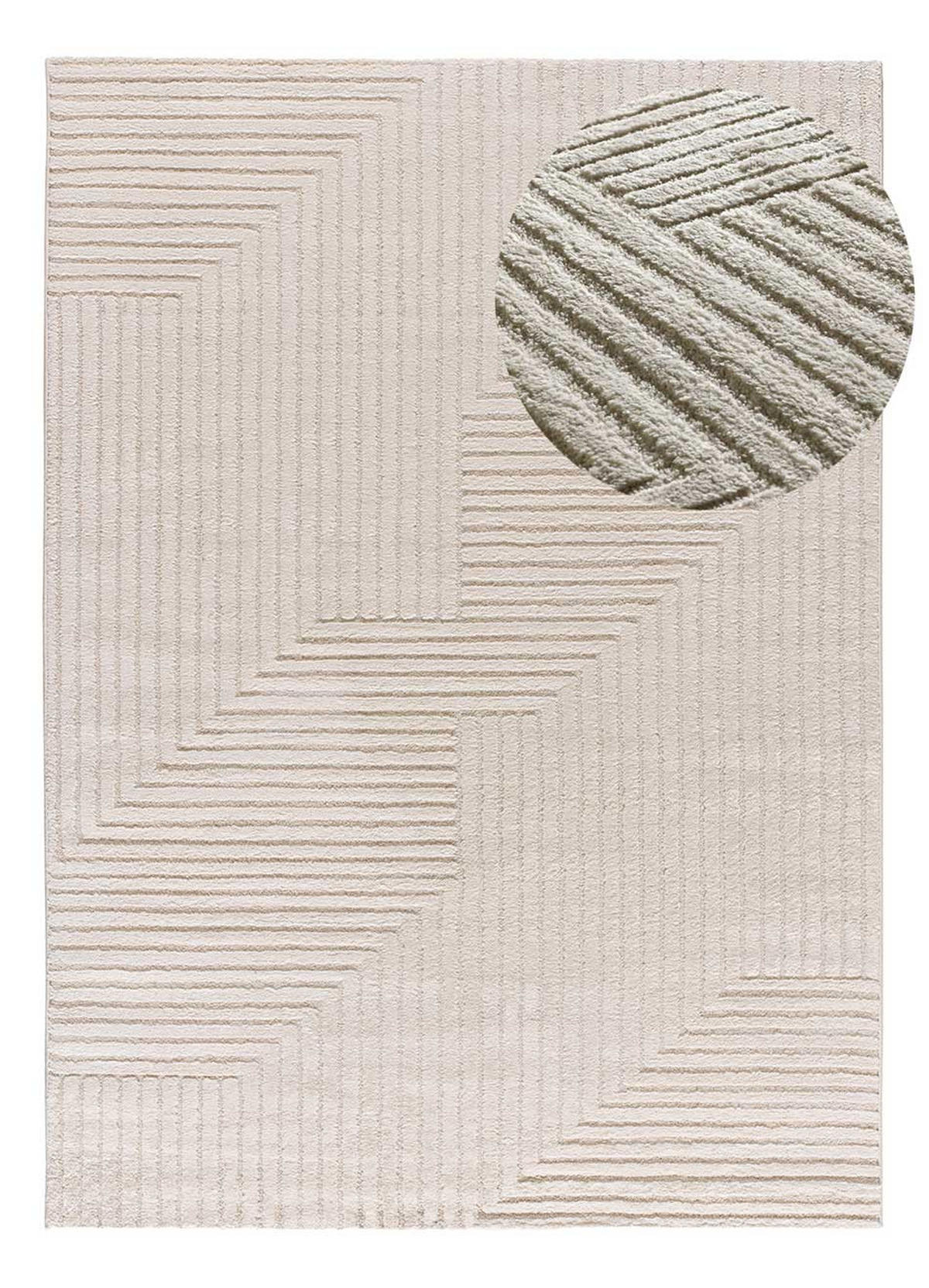 WEBTEPPICH Creme Verona 120/170 cm - Creme, Naturmaterialien/Textil (120/170cm) - Atticgo