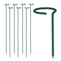 8XPFLANZSTÄBE - Dunkelgrün, Metall (6/80/6cm) - Relaxdays