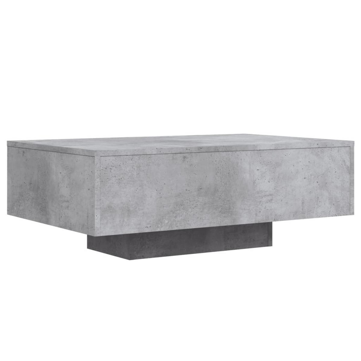 COUCHTISCH Mit Led-Leuchten Betongrau 85/55/31 Cm - Grau, Holzwerkstoff (85/55/31cm) - vidaXL