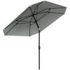 SONNENSCHIRM Ø233 cm - Dunkelgrau, Kunststoff (233/233cm) - Outsunny