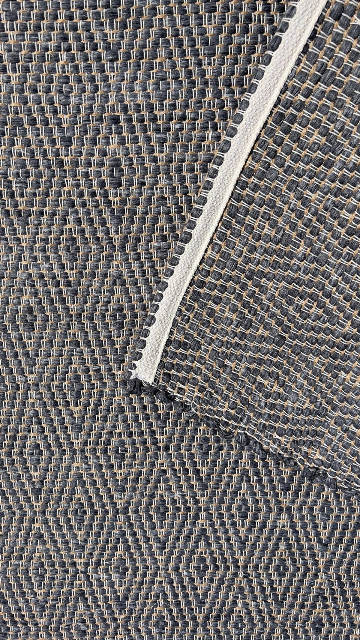 TEPPICH aus recycelten Fasern handgewebt grau - Grau, Naturmaterialien (140/200cm) - AFK Living