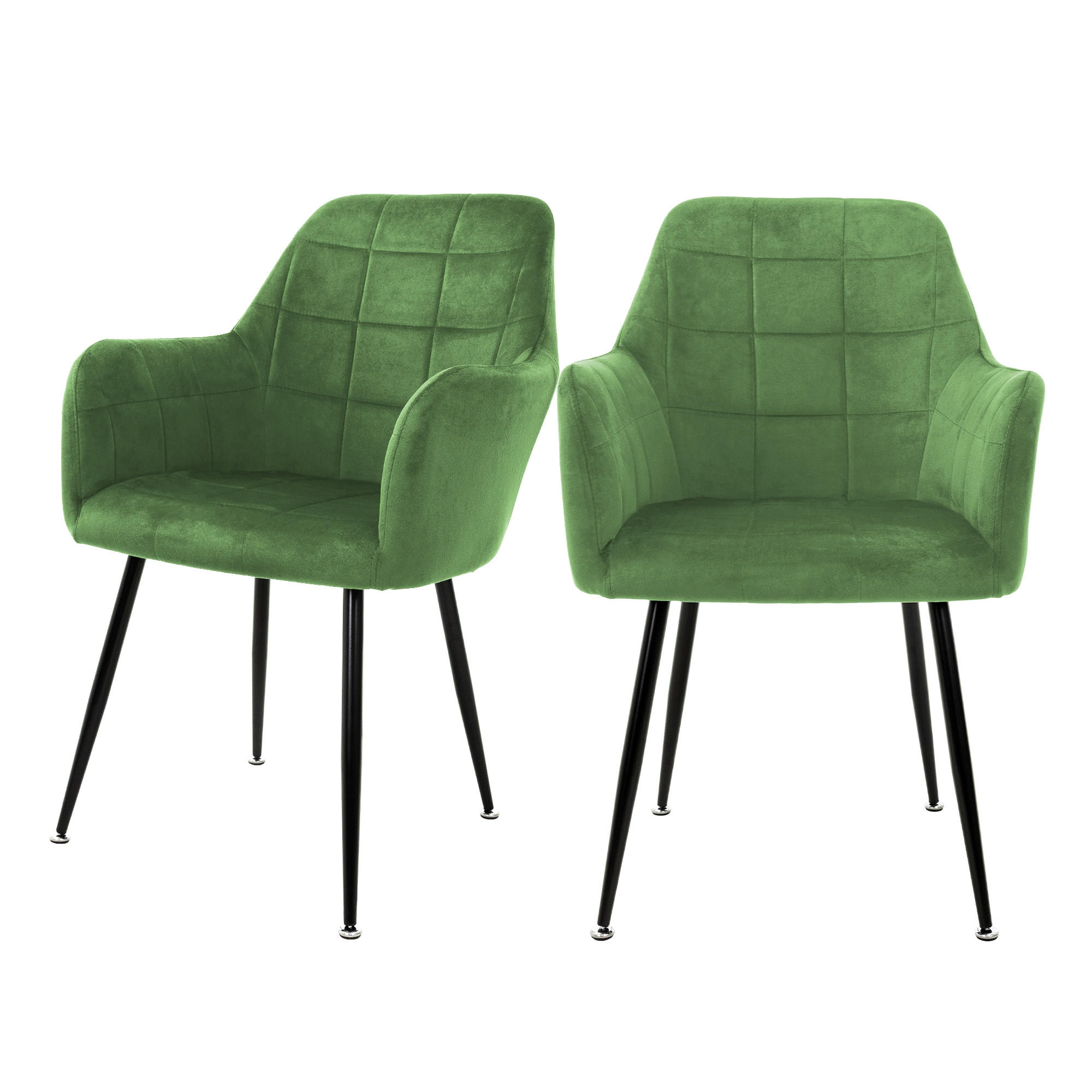 ML-DESIGN JÍDELNÍ ŽIDLE, sada 2 ks, šalvějový samet