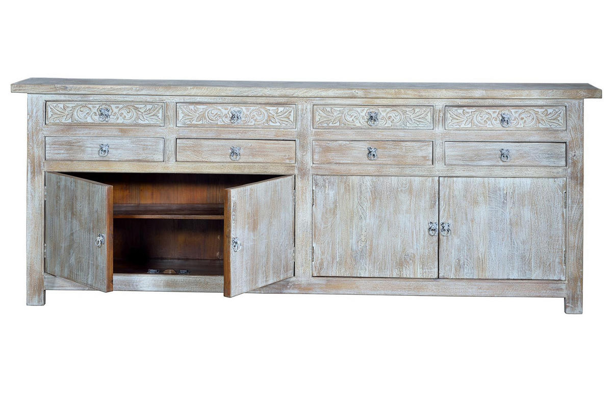 SIDEBOARD aus Mangoholz - Perlmutt, Holz (44/100/200cm) - Giner y Colomer