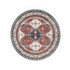 VINTAGE-TEPPICH George waschbar ø 160 cm rund - Blau/Multicolor, Kunststoff (160/160cm) - benuta