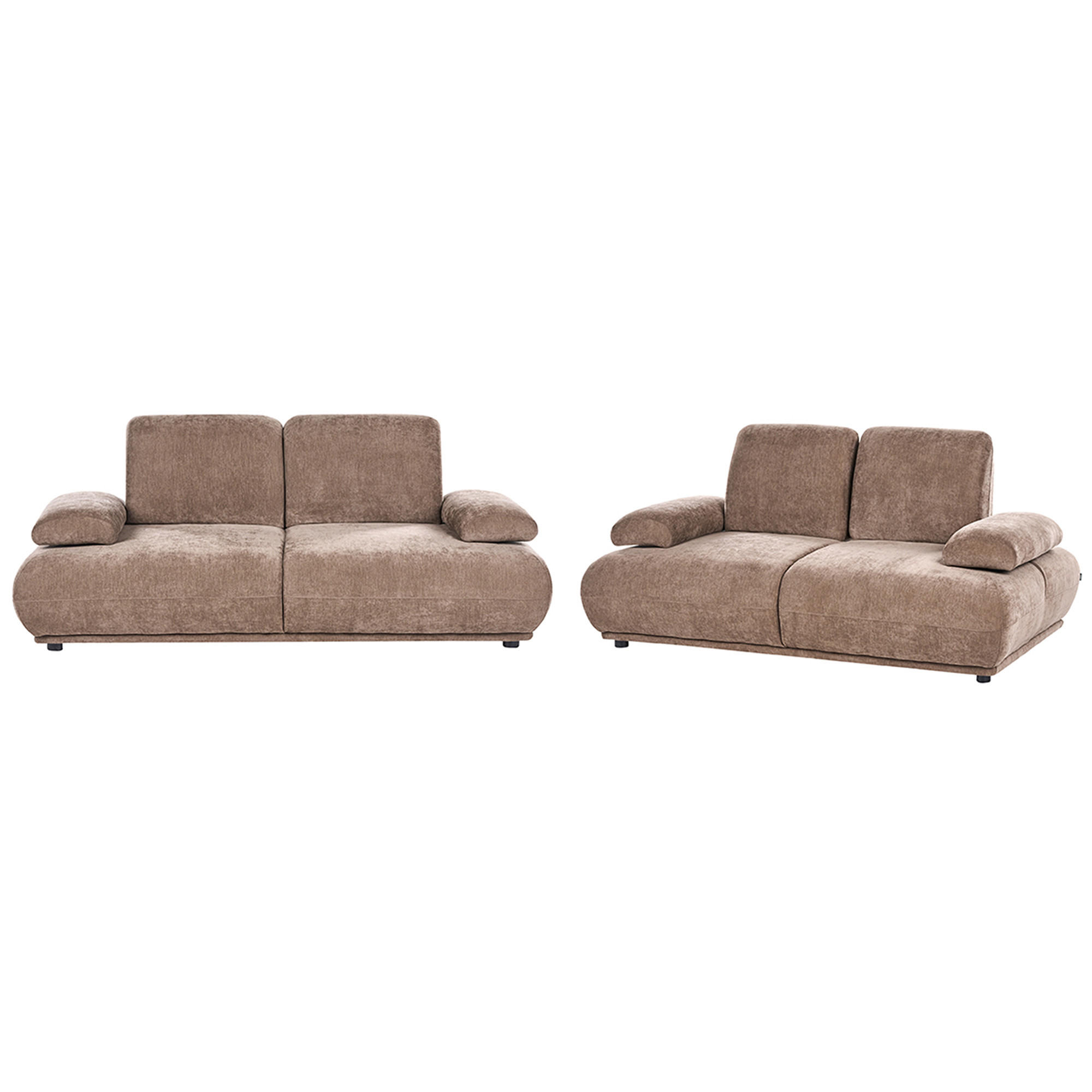 Beliani Sofa-Set Braun 253x89x129 cm