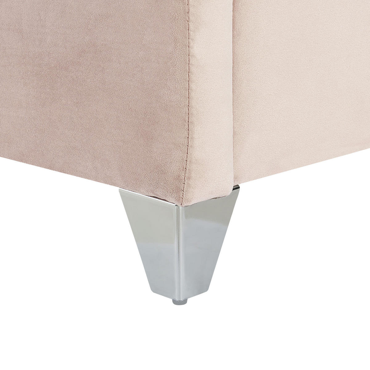 POLSTERBETT 180/200cm Pastellrosa Lubbon - Pink, Textil (180/200cm) - Beliani