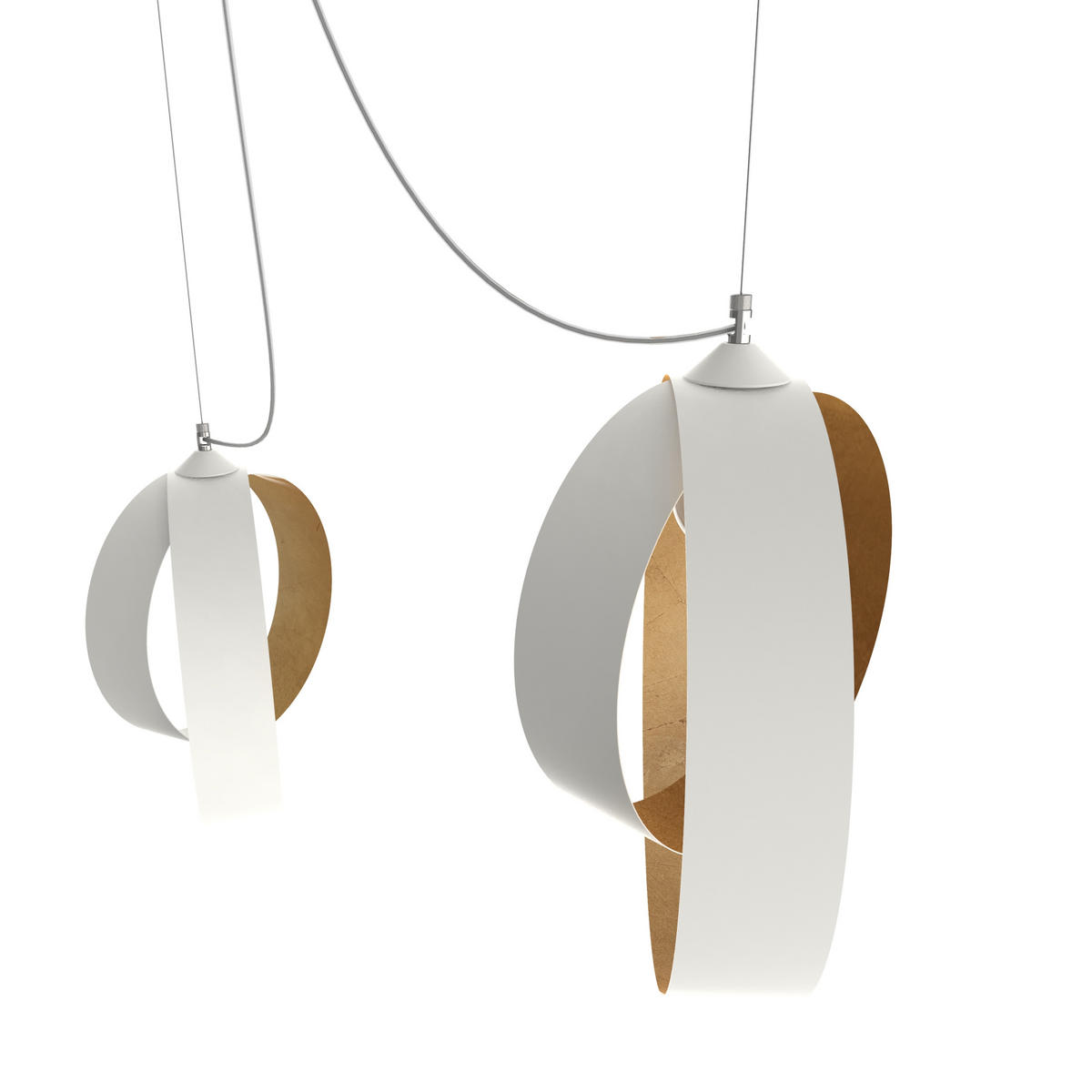 HÄNGELEUCHTE - Goldfarben, Metall (40/40/120cm) - Lumicom