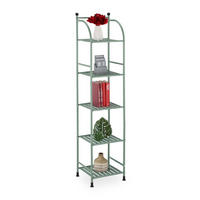 STANDREGAL - Grün, Metall (33/145/28cm) - Relaxdays