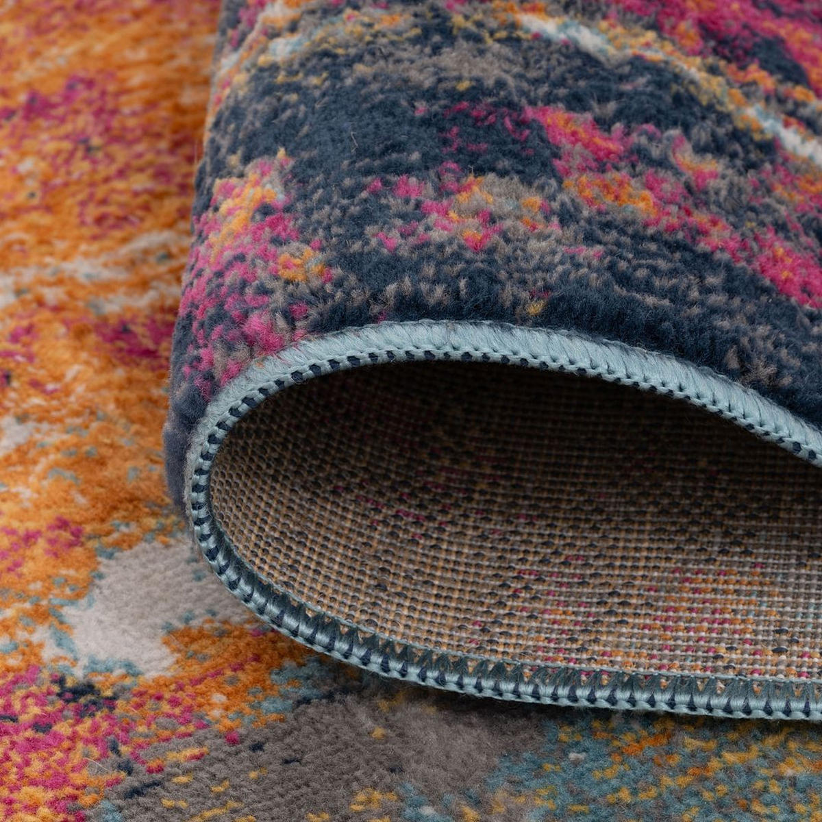 WEBTEPPICH Ray Multi - Orange, Textil (120/170cm) - Kukoon Rugs