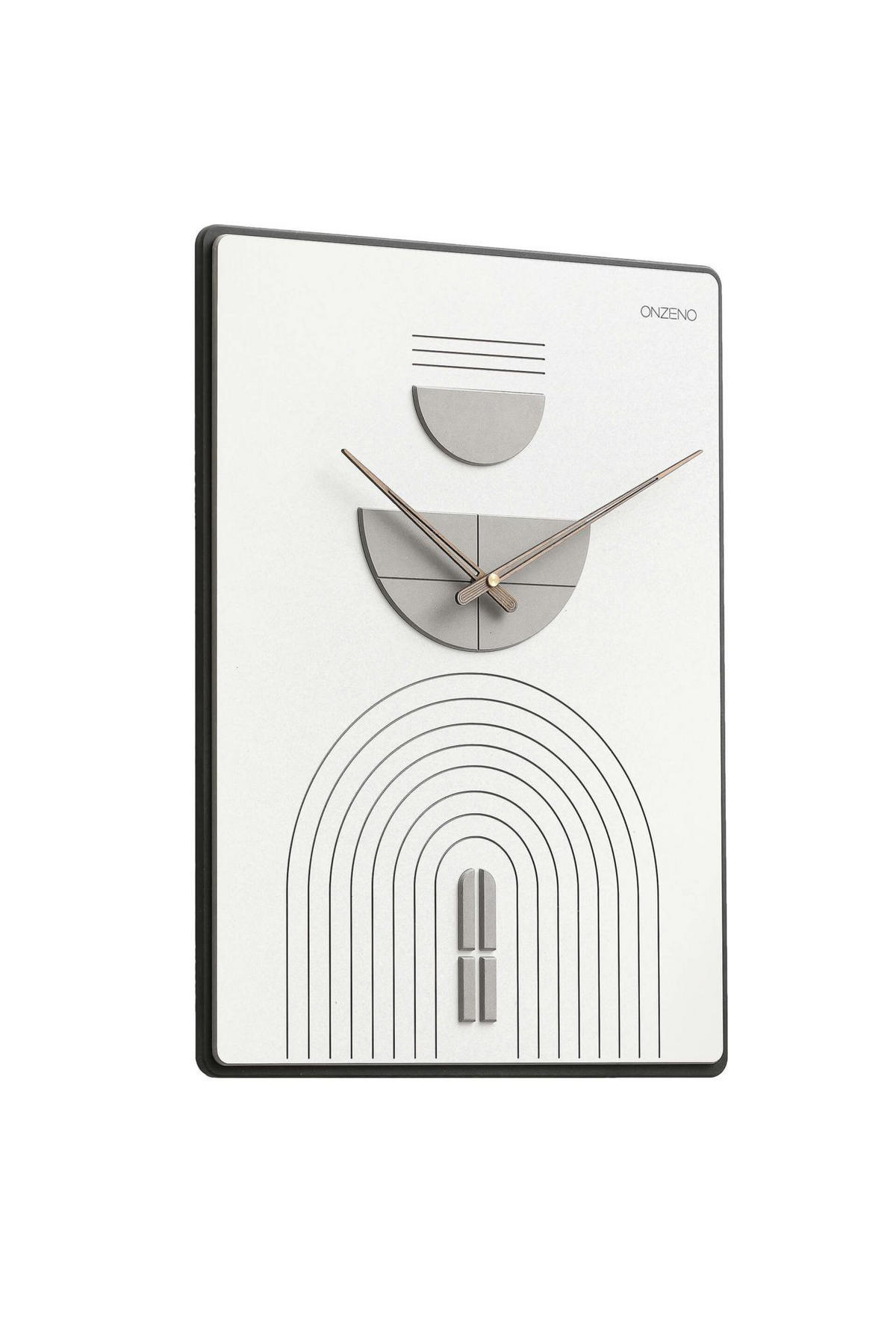 WANDUHR Design Weiß 35/60 cm - Weiß, Holzwerkstoff (3.5/60/1cm) - ONZENO