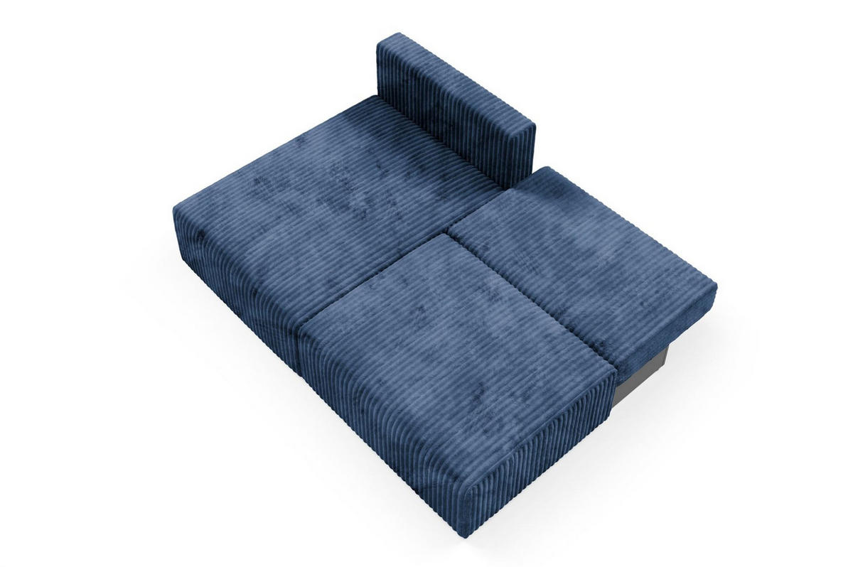 ECKSOFA Natalia Xs - Dunkelblau, Holzwerkstoff/Textil (149/210cm) - Fun Möbel