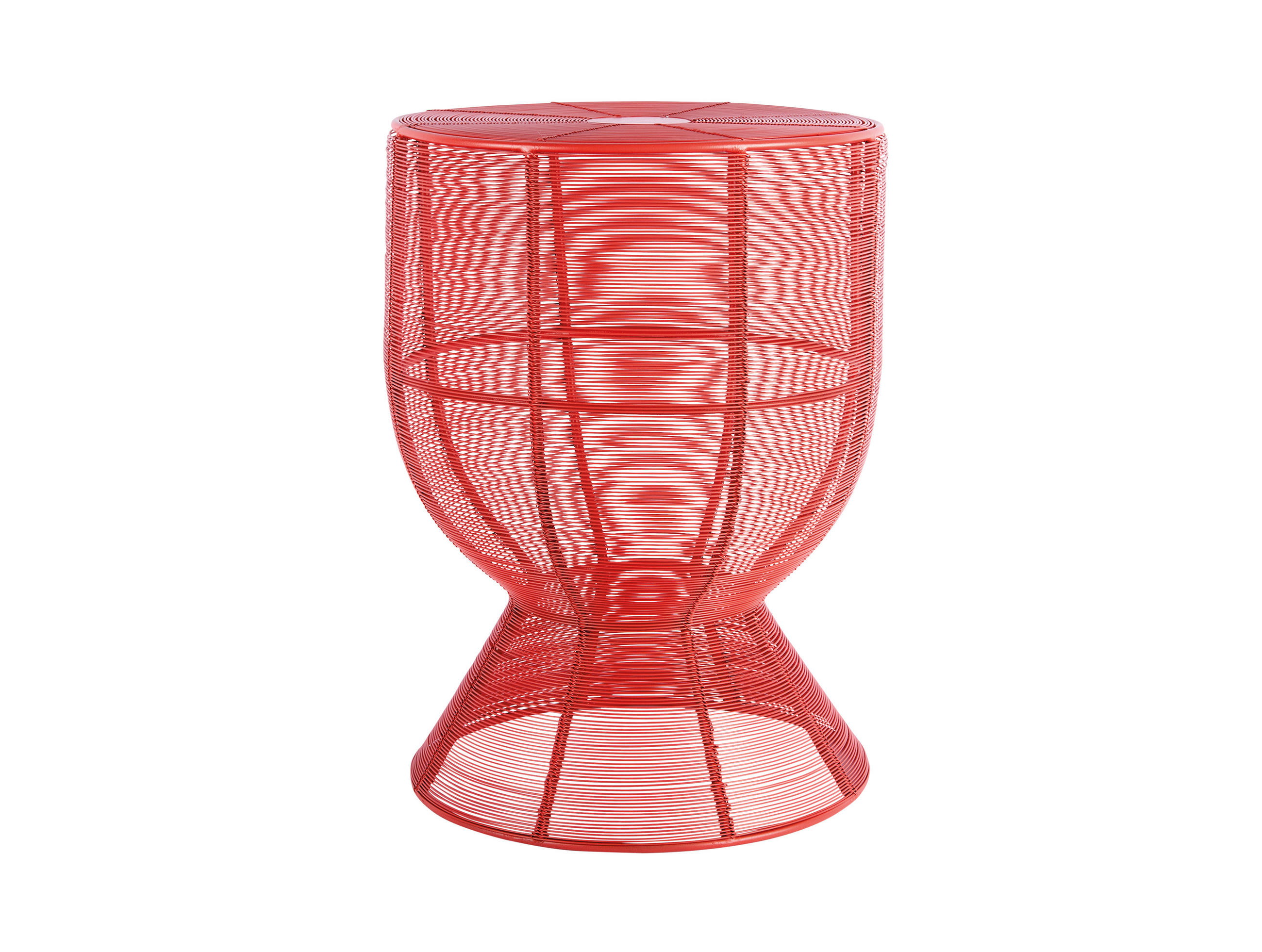 BEISTELLTISCH Cuerda Tambor - Rot - 30,5/30,5/46,5 cm - Rot, Metall (30/30/46cm) - Leitmotiv
