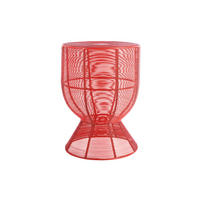 BEISTELLTISCH Cuerda Tambor - Rot - 30,5/30,5/46,5 cm - Rot, Metall (30/30/46cm) - Leitmotiv
