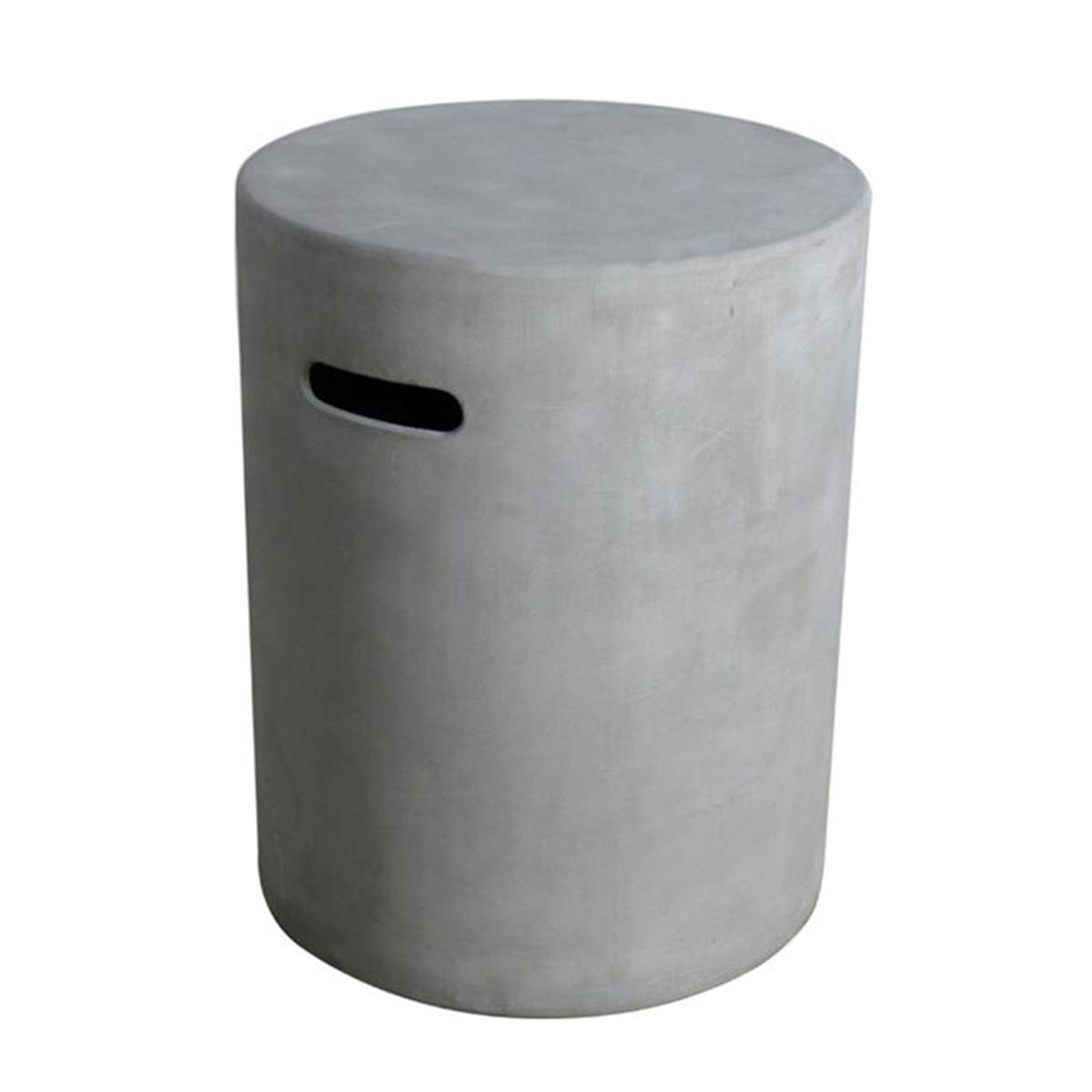ABDECKUNG für 5 kg Gasflaschen in Beton-Optik grau - Grau, Stein (40/50/40cm) - Elementi