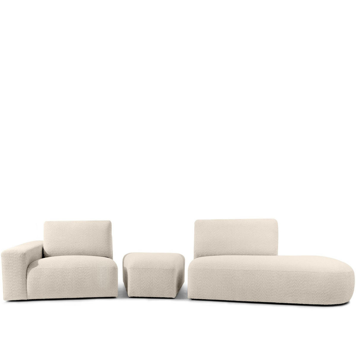 4-SITZER ECKSOFA ZUCCO Boucle rechts, Beige - Beige, Textil (350/84/105cm) - KONSIMO®