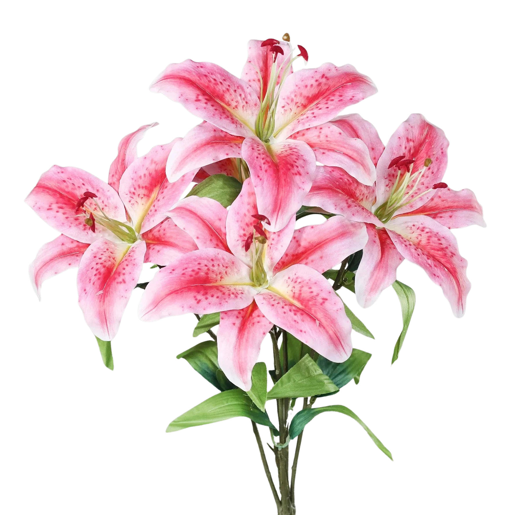 LILIE Künstlicher Lilienbusch - Arielle 55 cm - Pink, Kunststoff (55cm) - aplanta