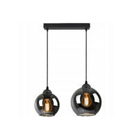 PENDELLEUCHTE HAGEN - Transparent/Anthrazit, Glas/Metall (18/30/80cm) - kiki design