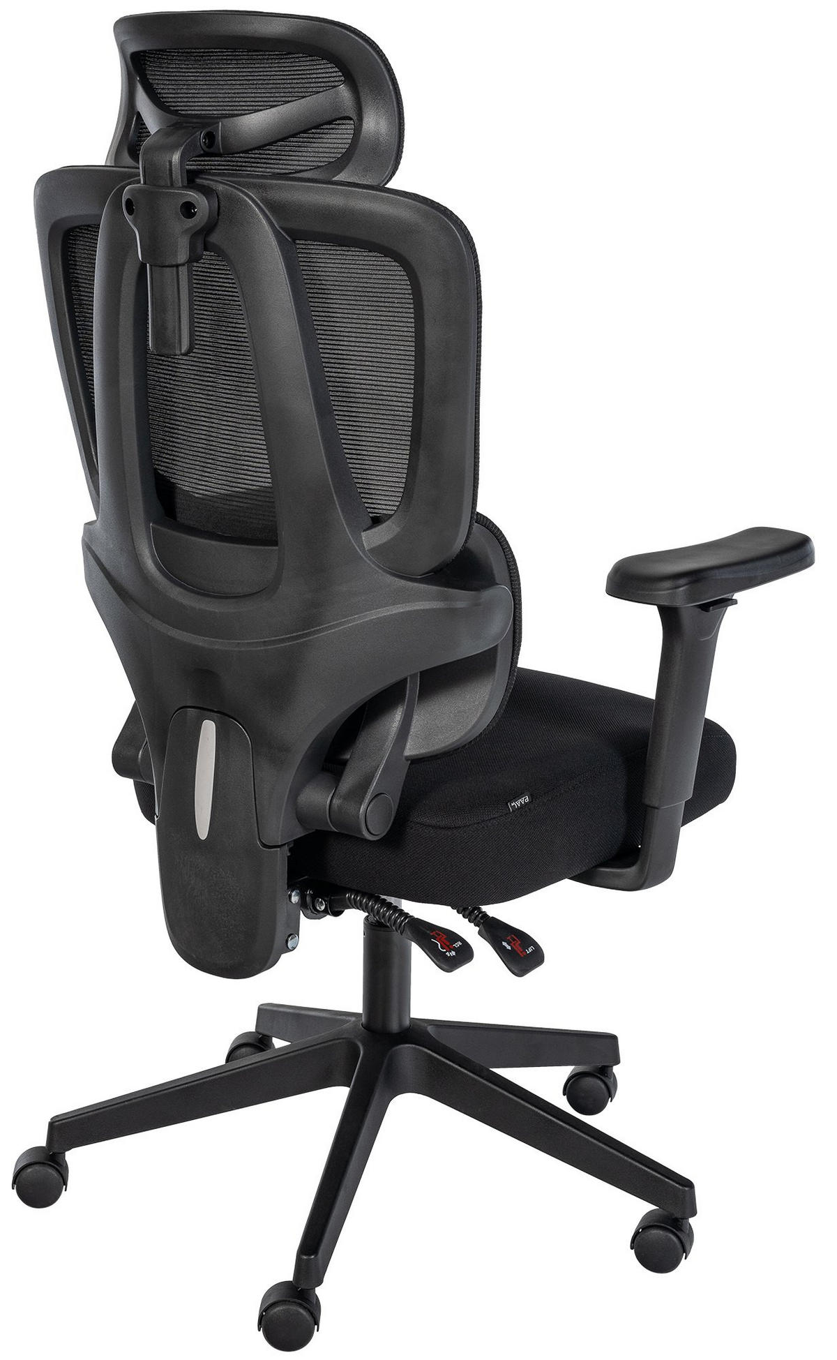 DREHSTUHL Stoff Schwarz - Schwarz, Kunststoff/Textil (67/117/52cm) - CLP