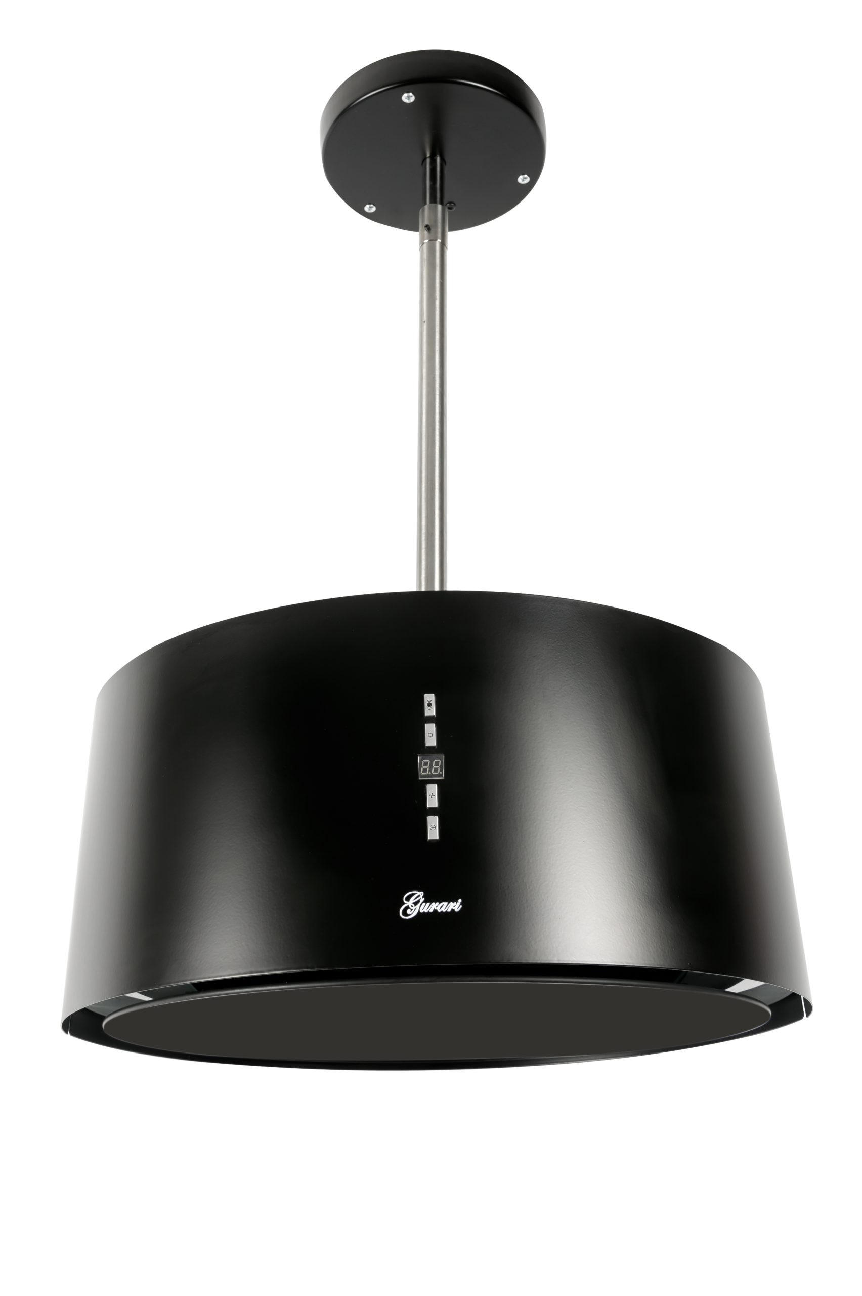 DUNSTABZUGSHAUBE GCH I 237 50 BL + Umluftset, 50 cm Schwarz - Schwarz, Metall (50/20/50cm) - Gurari