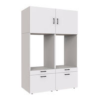 WASCHMASCHINENSCHRANK Serie 2 134cm Breit, 205cm Hoch - Weiß, Holzwerkstoff (134/205/67cm)