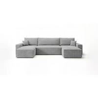 SEDACÍ souprava CALIFORNIA MINI tvar U šedá manšestr Poso 55 - funkce spaní, úložný prostor - šedá, textil (312/85/142cm) - Cornero