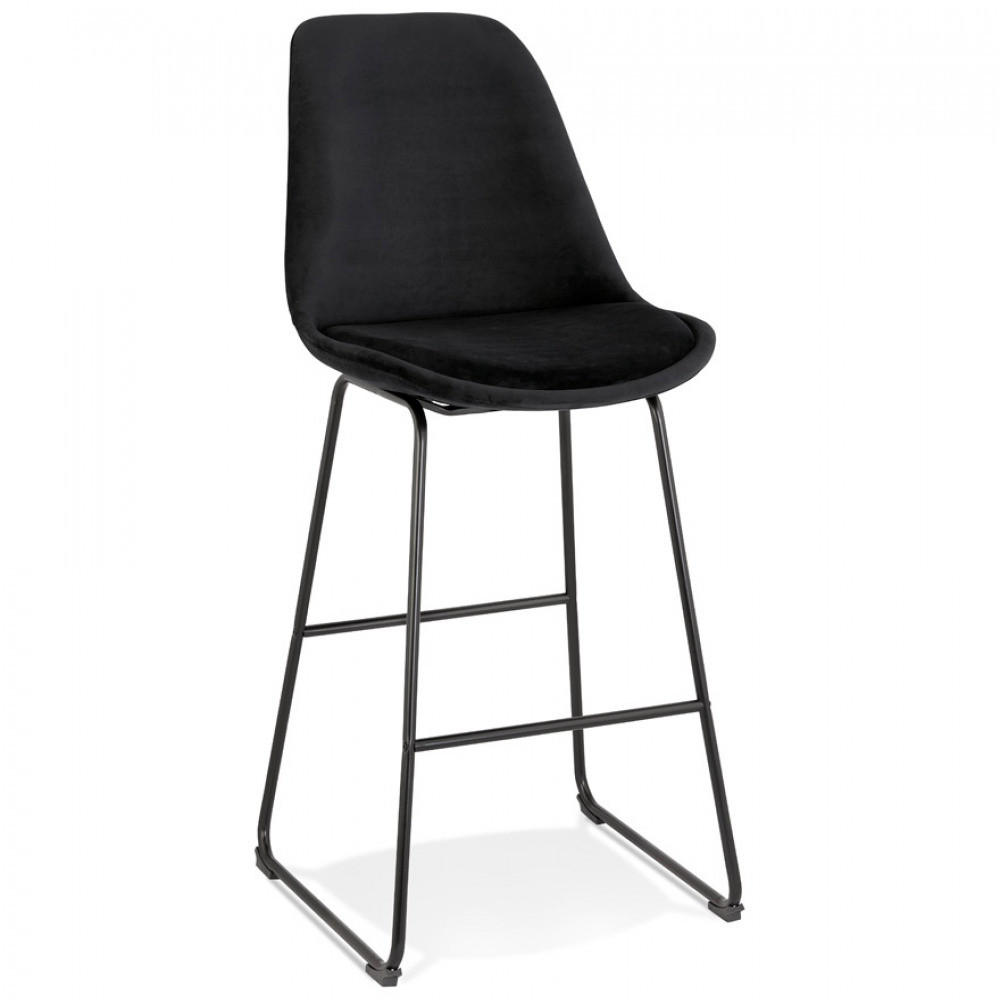 BARHOCKER Schwarz 48x119x55cm - Schwarz, Textil/Metall (48/119/55cm) - AlterEgo